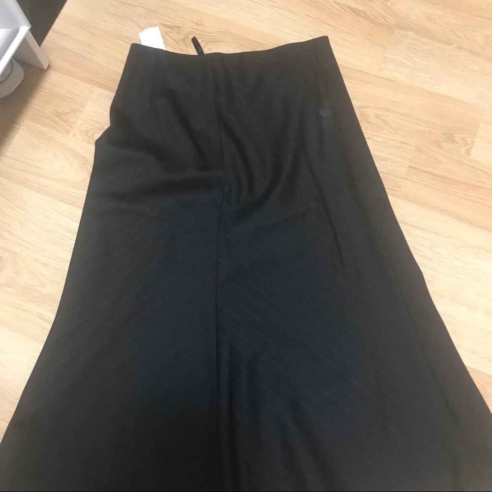 Black and white pin striped skirt